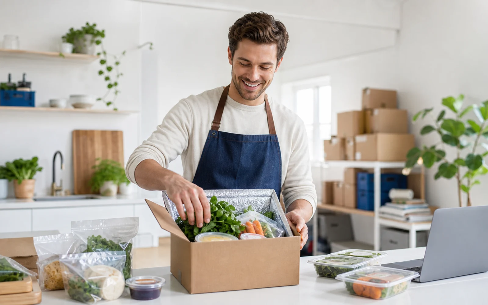 Business owner preparing recurring subscription orders