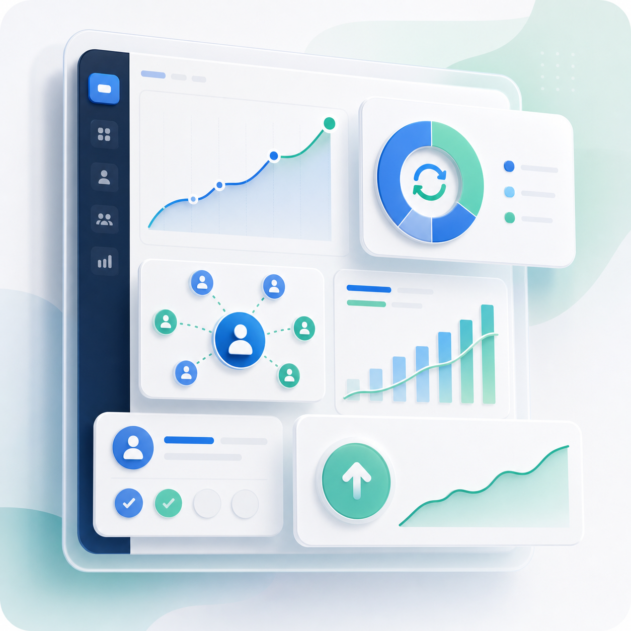 Recurring partner revenue dashboard visual
